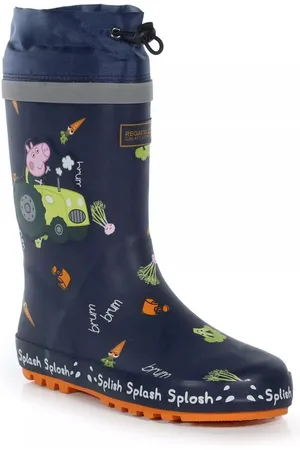 Regatta Kinderen/Kinderen Splash Peppa Pig Wellington Boots (Marine/Oranje/Groen)