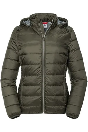 Russell Athletic Russell Dames/dames Nano Hooded Jacket (Donkere )