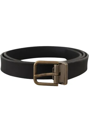 Dolce & Gabbana Klassieke Lederen Riem Met Vintage Metalen Gesp