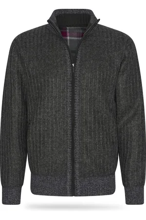 Cappuccino Italia Sweaters Bounded Jacket Antraciet