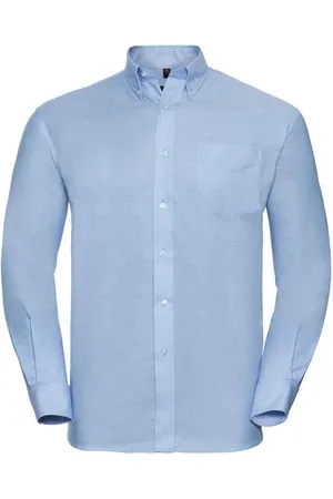 Russell Athletic Russell Collection Heren Oxford Easy-Care Formeel Overhemd Met Lange Mouwen (Oxford )