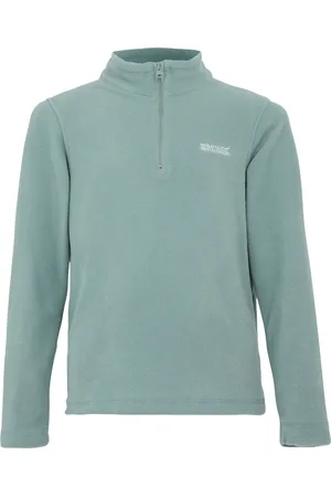 Regatta Geweldige Outdoors Kinder Hot Shot II Half Zip Fleece Hoodie (Gletsjer)