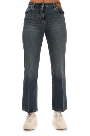 Palm Angels Dames Star Flared Denim Jeans in Lichtblauw