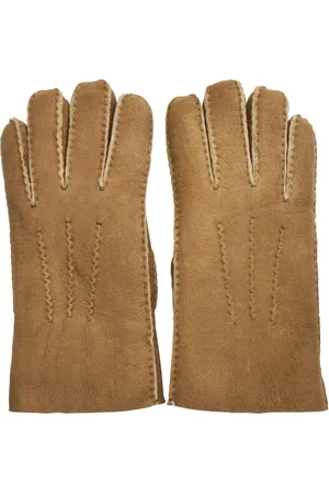 Infinity Heren Tan Luxe Schapenvacht Suède Leren Handschoenen