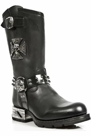 New Rock Heren lederen gotische cowboylaarzen - MR030-S1
