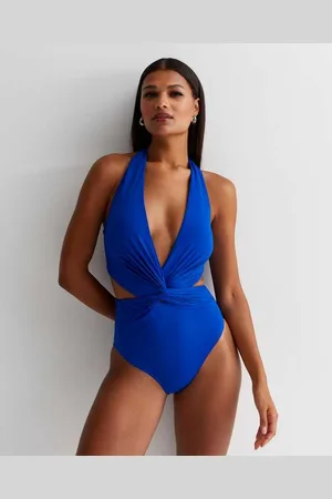 Gini London Halter gedraaid uitgesneden badpak