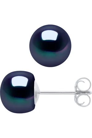 Diadema Oorbellen Pearl Zoetwater 6-7mm Black 925