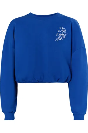 myMo Cropped sweatshirt Dames koningsblauw