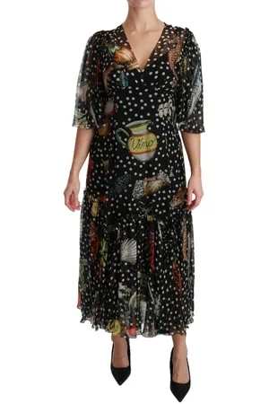 Dolce & Gabbana Exclusieve A-lijn Shiftjurk Met Sicilie-motief