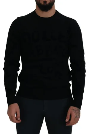Dolce & Gabbana Wollen Logo Patroon Crewneck Pullover Trui
