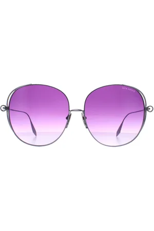 DITA EYEWEAR Rond Dames Lila Chroom Donker naar Licht Lavendel Verloop Arohz