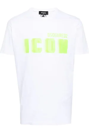Dsquared2 Icon Blur Cool Green logo katoenen T-shirt in