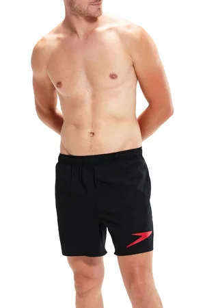 Speedo Heren Sports Solid 16 inch watershort in zwart-rood