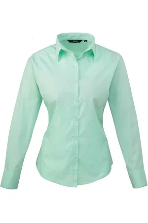 Premier Dames/Dames Shirt Met Lange Mouwen (Aqua)