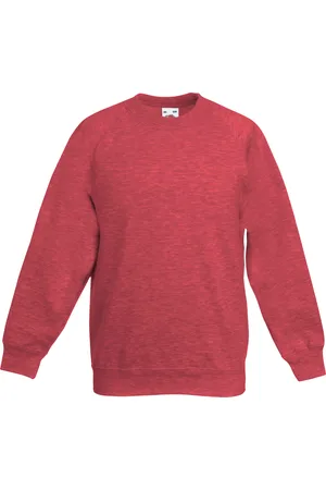 Fruit Of The Loom Kinderen Unisex Raglan mouwen Sweatshirt (Heather )