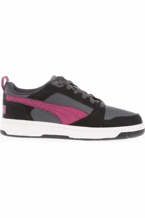 PUMA Juniors Rebound V6 Trainers voor jongens in Zwartgrijs