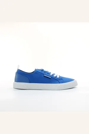 Lyle & Scott Mitchell blauwe textiel veterschoenen voor heren FW1008 Z797