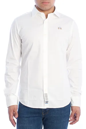 La Martina YMC002-PP483 Slim Fit Overhemd met lange mouwen voor heren
