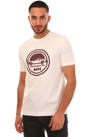 HUGO BOSS Heren-T-shirt Porsche x Mercerised Katoen in
