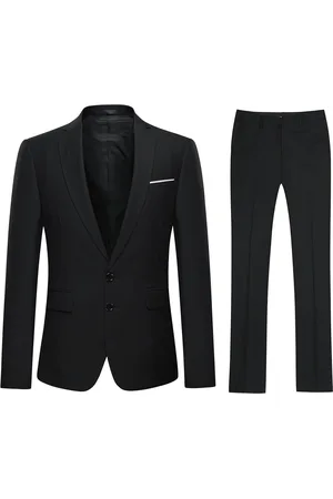 Allthemen Heren 2-delig slim fit pak met twee knopen