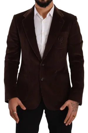 Dolce & Gabbana Slim Fit Corduroy Blazer met DG-logo