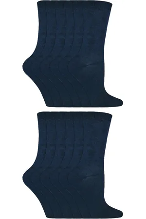 Sock Snob 12 paar kindersokken van effen bamboe - Marine