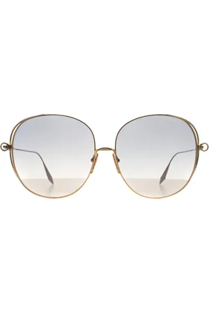 DITA EYEWEAR Rond Vrouwen Zwart Palladium Lichtgrijs naar Licht Tan Verloop Arohz