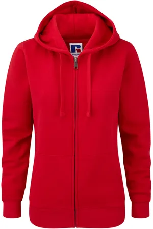 Russell Athletic Russell Dames Premium Authentieke Hoodie met rits (3-laagse stof) (Klassiek )
