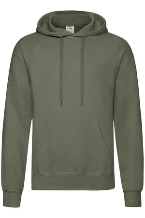 Fruit Of The Loom Volwassenen Unisex klassiek sweatshirt met capuchon (Klassieke Olijf)
