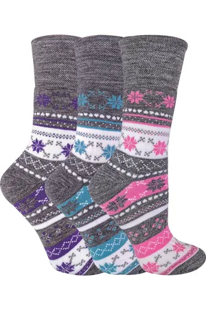 Sock Snob 3 paar thermo sokken met Fairisle-patroon voor dames
