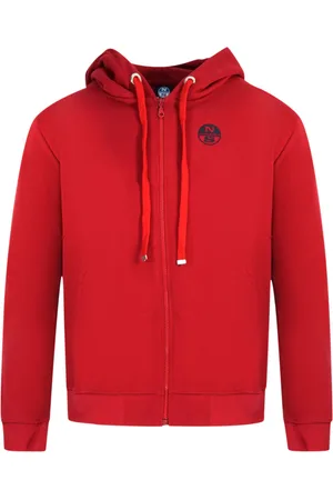 North Sails Rode hoodie met -logo en rits