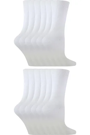 Sock Snob 12 paar katoenen effen kleurrijke casual kindersokken