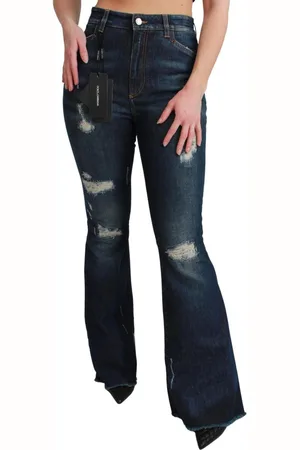 Dolce & Gabbana Denim Flare Jeans Met Hoge Taille