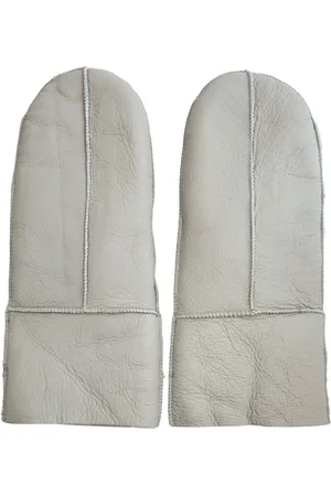 Infinity Dames Grijze Echte Echte Schapenvacht Leren Wanten Warme Handschoenen