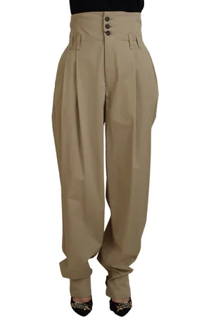 Dolce & Gabbana Katoenen taps toelopende broek met hoge taille