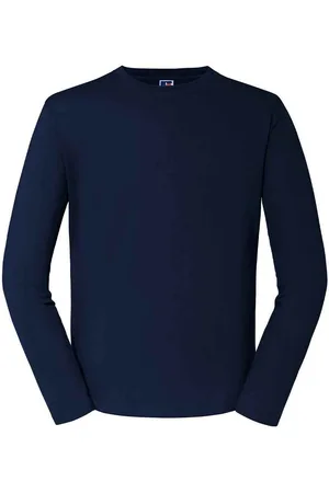 Russell Athletic Russell Unisex Klassiek T-shirt met lange mouwen voor volwassenen (Franse marine)