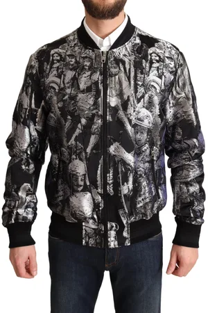 Dolce & Gabbana Prachtig bomberjack met zilveren motief