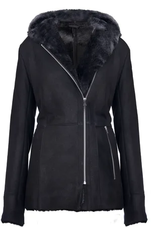 Infinity Dames Merino schapenvachtjack met capuchon-Mandalay