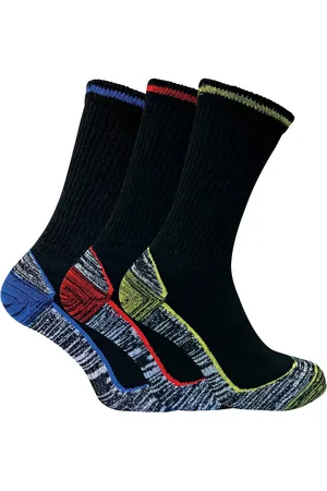 Sock Snob Heren 6 paar bamboe werksokken voor laarzen met stalen neus - Bws