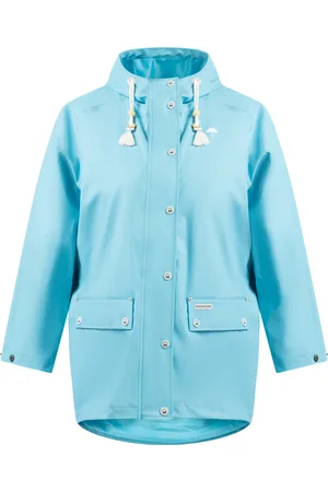 Schmuddelwedda Grote maat regenjas bridgeport Dames DONKER AQUA-280