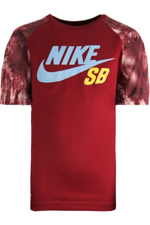 Nike Skateboarding Dri-Fit Sleeve Crew Neck Burgundy Junior T-shirt 977568 723