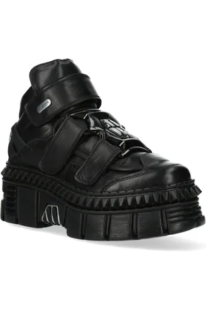 New Rock Metalen leren enkellaarzen-WALL285-S3