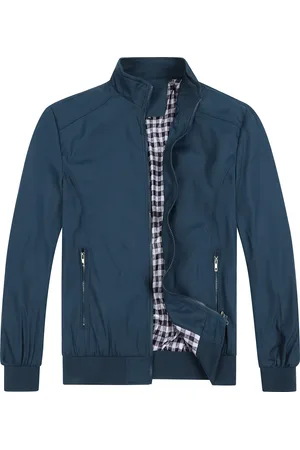 Allthemen Heren Bomberjack met opstaande kraag, overgangsjack voor de herfst, casual sportjack