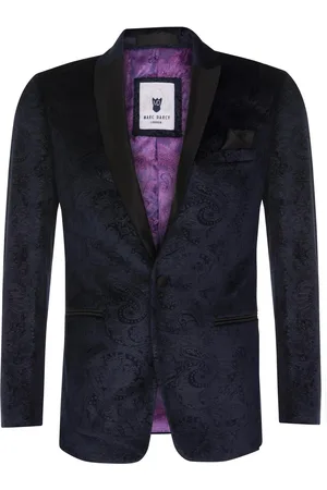 Infinity Marine fluwelen paisley blazer dinerjack voor heren