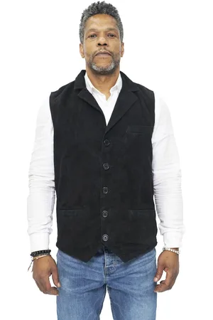 Infinity Heren klassiek glad geit suède leren vest-Exeter