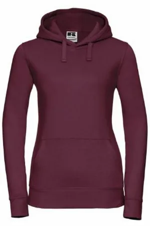 Russell Athletic Russell Dames Premium Authentieke Hoodie (3-Lagen Stof) (Bourgondië)