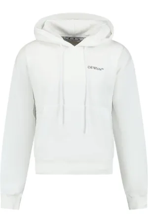 OFF-WHITE Gebroken witte Caravaggio Crowing Design Weisser ubergrosser Kapuzenpullover