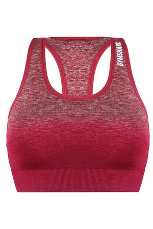 GymShark Naadloze Dames Ombre Burgundy Sportbeha