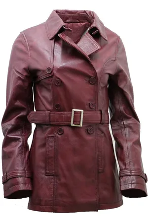 Infinity Halflange lederen trenchcoat voor dames - Oakham