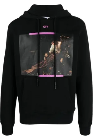 OFF-WHITE Flecha Caravaggio St Fran Slim Fit Negro Kapuzenpullover